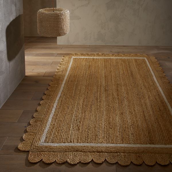 Naturals Border Jute & Cotton Flatweave - Natural